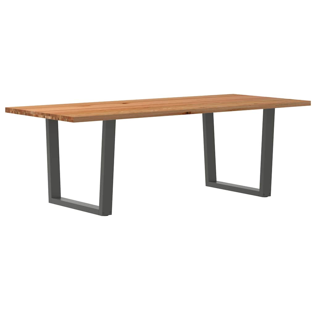 Table en Bois de Chêne et Fer pour Salle à Manger-100 cm-240 cm-1-La-Fabrique-Industrielle