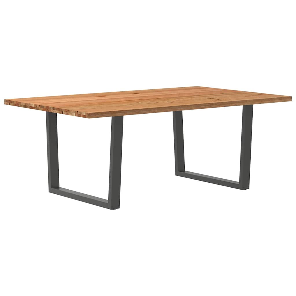 Table en Bois de Chêne et Fer pour Salle à Manger-120 cm-200 cm-1-La-Fabrique-Industrielle