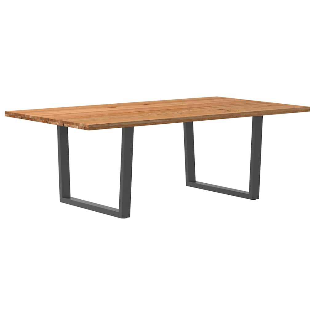 Table en Bois de Chêne et Fer pour Salle à Manger-120 cm-220 cm-1-La-Fabrique-Industrielle