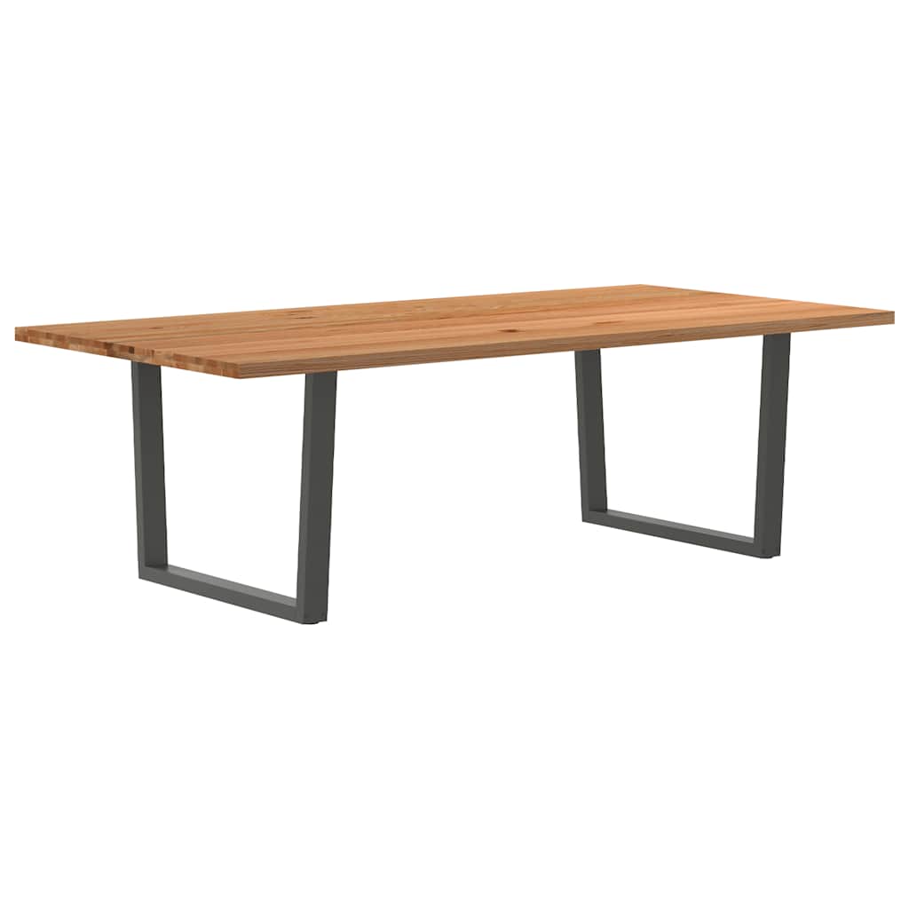 Table en Bois de Chêne et Fer pour Salle à Manger-120 cm-240 cm-1-La-Fabrique-Industrielle