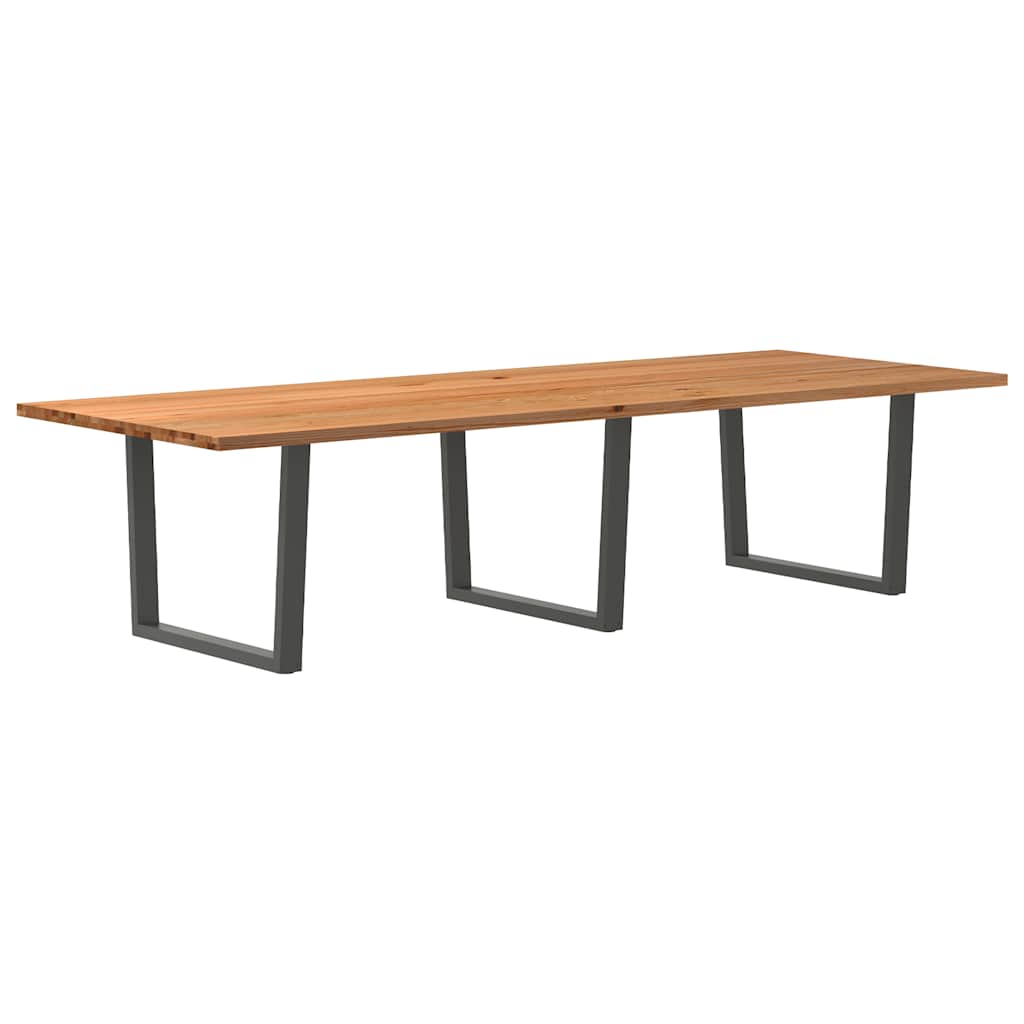 Table en Bois de Chêne et Fer pour Salle à Manger-120 cm-320 cm-1-La-Fabrique-Industrielle