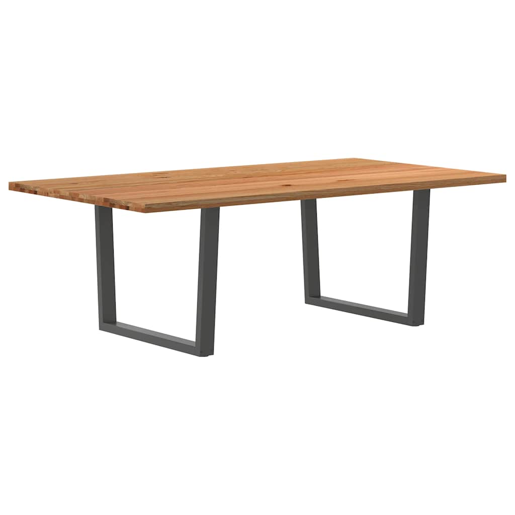 Table en Bois de Chêne et Fer pour Salle à Manger-La-Fabrique-Industrielle