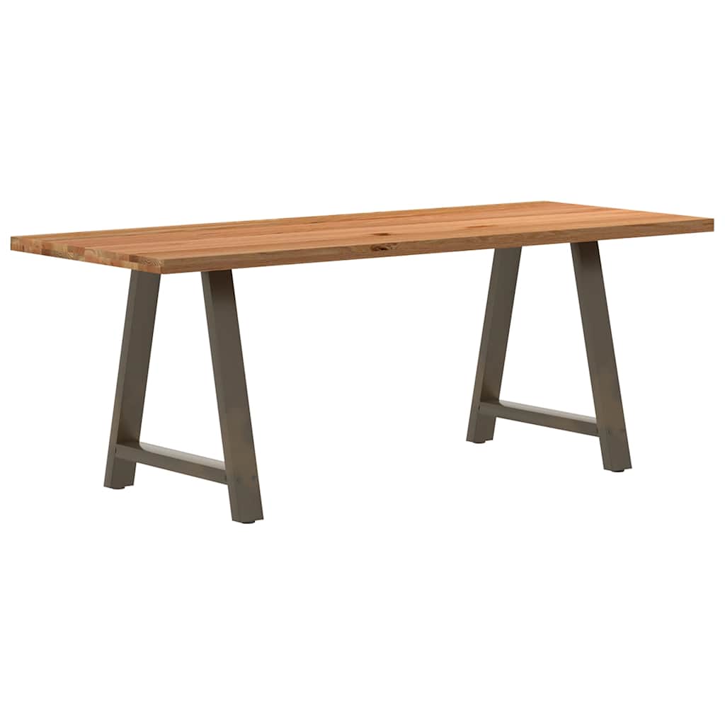 Table en Bois de Chêne et Métal Indus-80 cm-200 cm-1-La-Fabrique-Industrielle