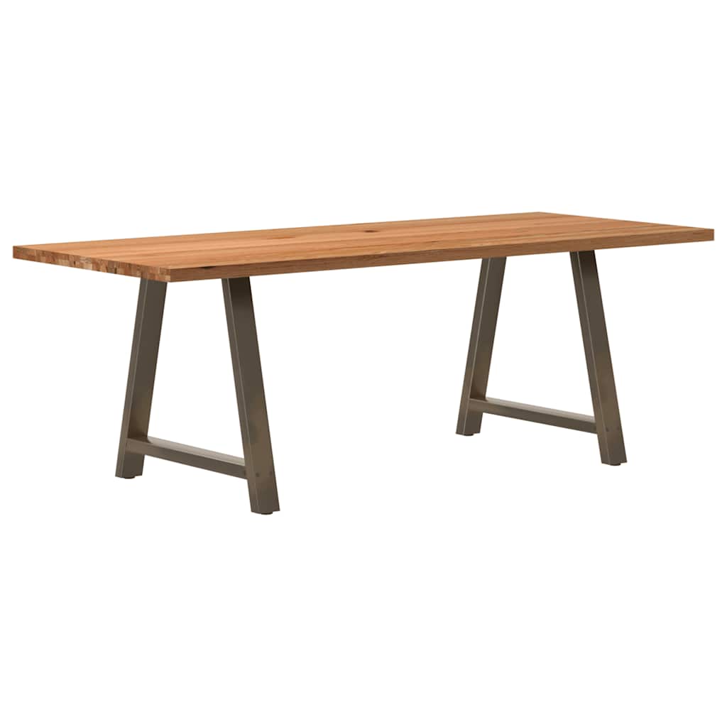 Table en Bois de Chêne et Métal Indus-90 cm-220 cm-1-La-Fabrique-Industrielle