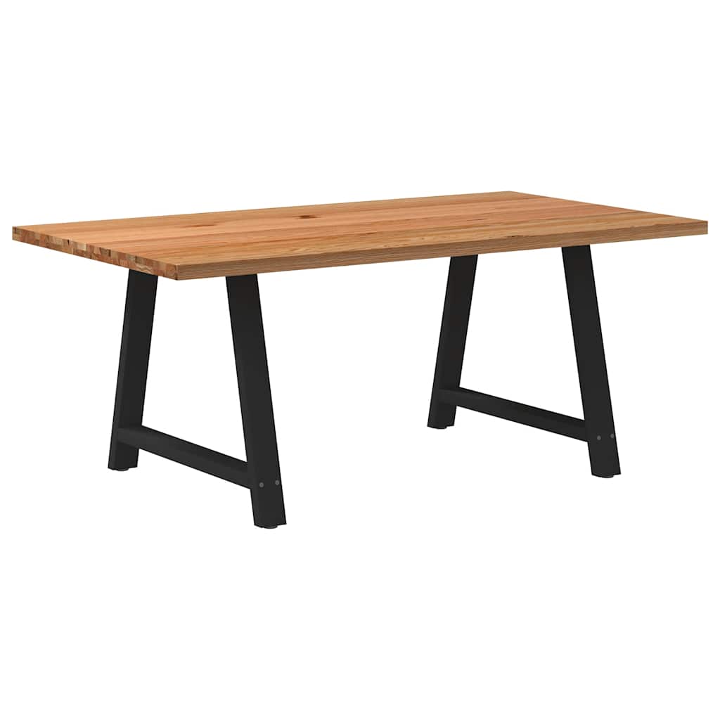 Table en Bois de Chêne et Métal Noir Salle à Manger-100 cm-180 cm-1-La-Fabrique-Industrielle