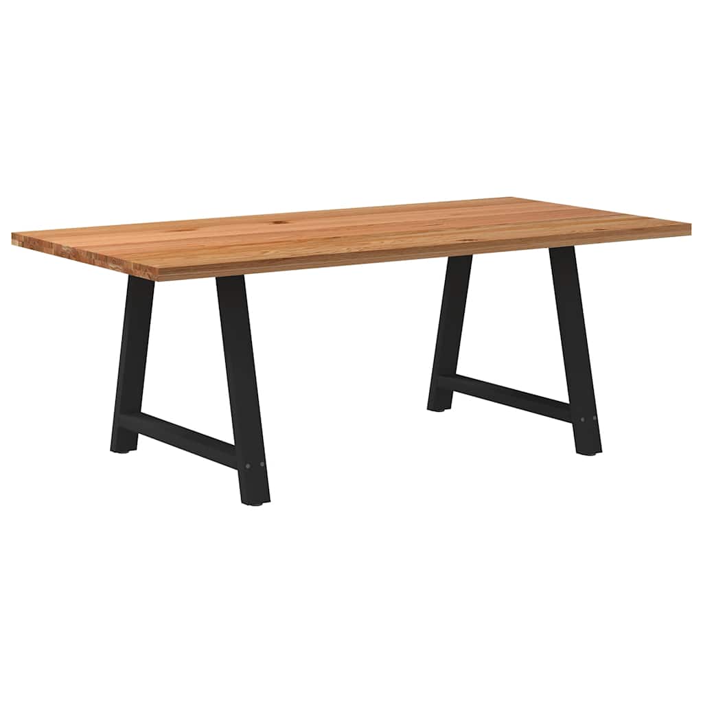 Table en Bois de Chêne et Métal Noir Salle à Manger-100 cm-200 cm-1-La-Fabrique-Industrielle