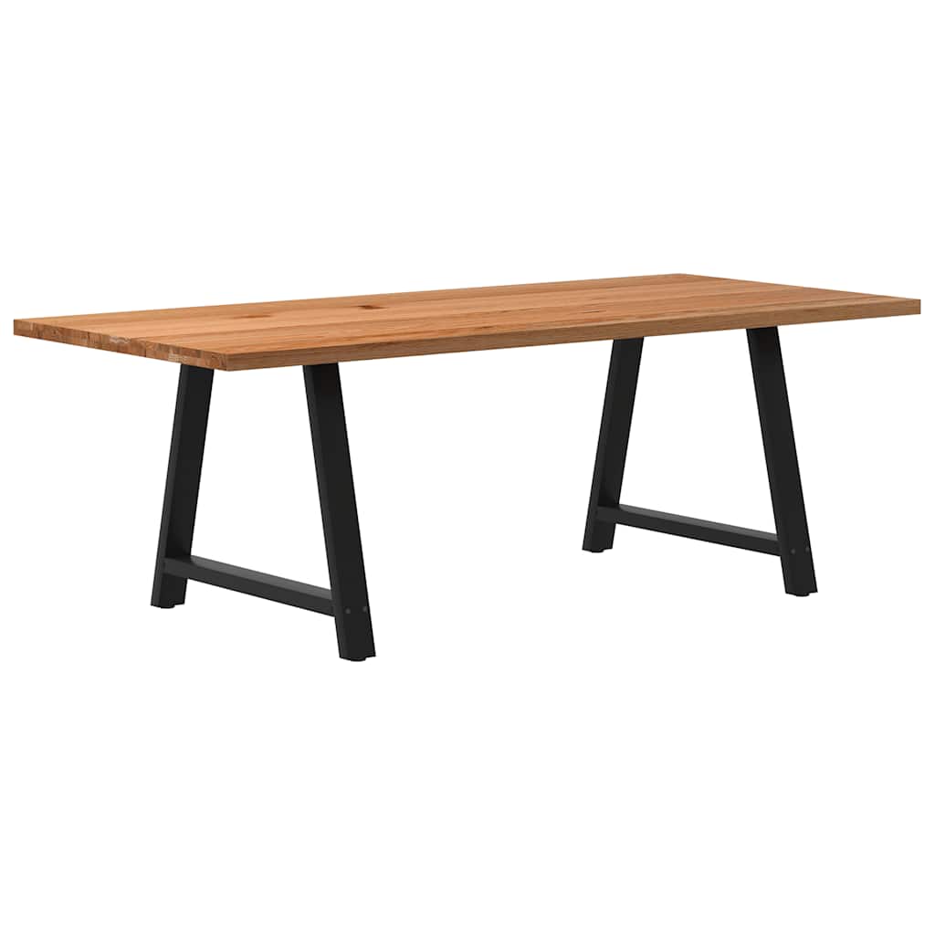 Table en Bois de Chêne et Métal Noir Salle à Manger-100 cm-220 cm-1-La-Fabrique-Industrielle