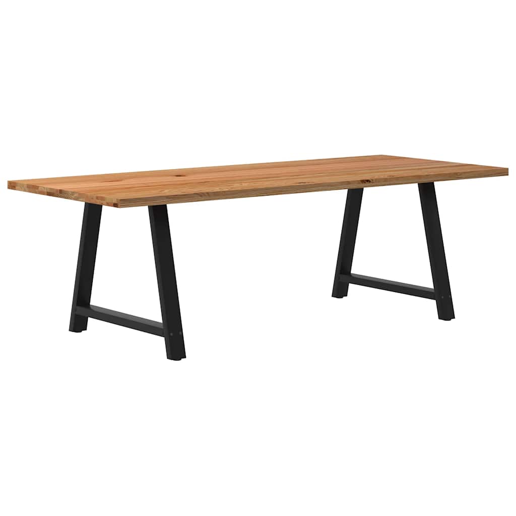 Table en Bois de Chêne et Métal Noir Salle à Manger-100 cm-240 cm-1-La-Fabrique-Industrielle