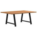 Table en Bois de Chêne et Métal Noir Salle à Manger-120 cm-180 cm-1-La-Fabrique-Industrielle