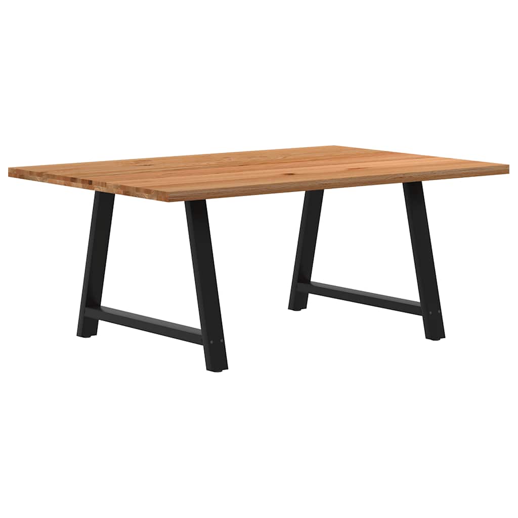 Table en Bois de Chêne et Métal Noir Salle à Manger-120 cm-180 cm-1-La-Fabrique-Industrielle