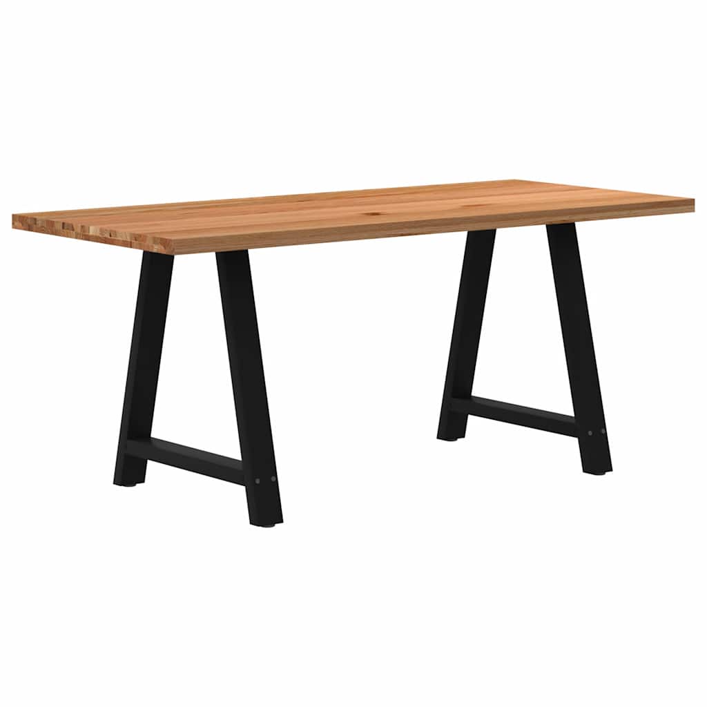 Table en Bois de Chêne et Métal Noir Salle à Manger-80 cm-180 cm-1-La-Fabrique-Industrielle