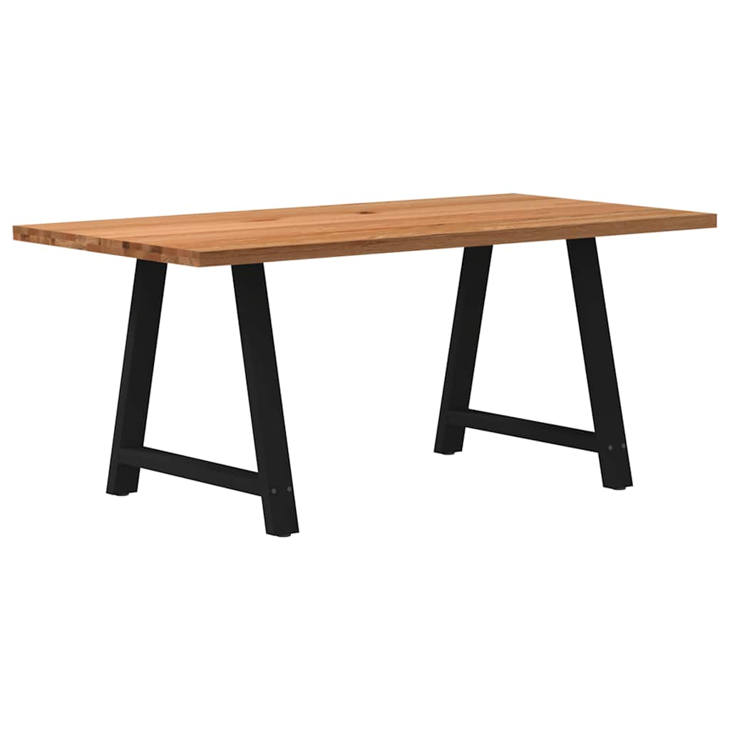 Table en Bois de Chêne et Métal Noir Salle à Manger-90 cm-180 cm-1-La-Fabrique-Industrielle