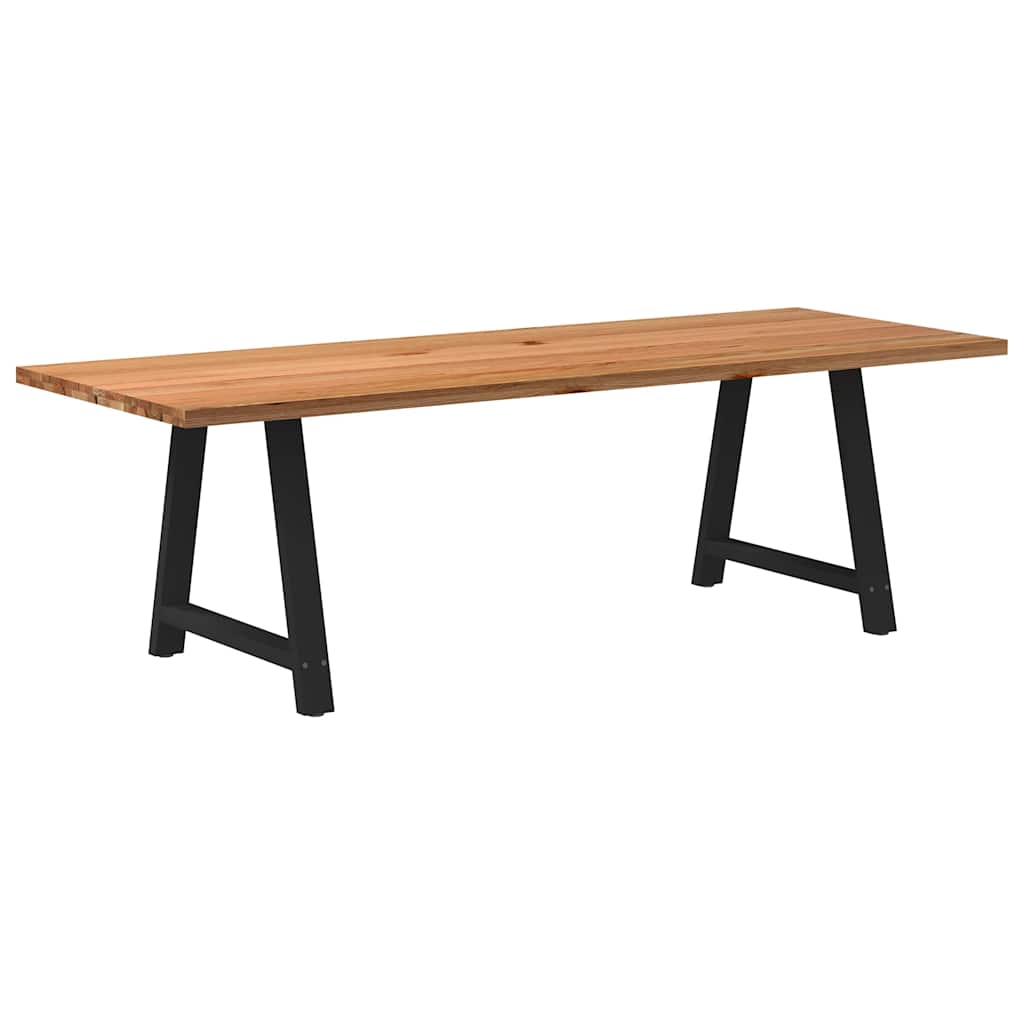 Table en Bois de Chêne et Métal Noir Salle à Manger-90 cm-240 cm-1-La-Fabrique-Industrielle