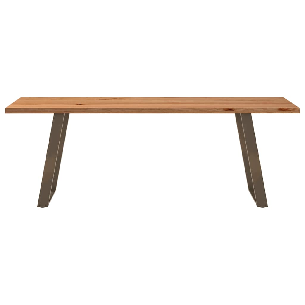 Table en Bois de Chêne et Métal au Style Industriel-La-Fabrique-Industrielle