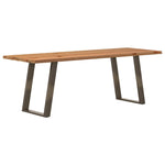 Table en Bois de Chêne et Métal au Style Industriel-La-Fabrique-Industrielle