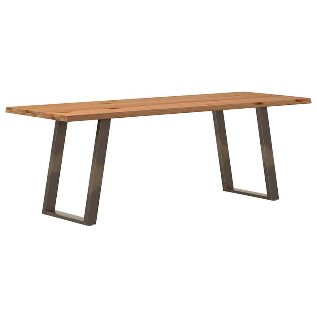 Table en Bois de Chêne et Métal au Style Industriel-La-Fabrique-Industrielle