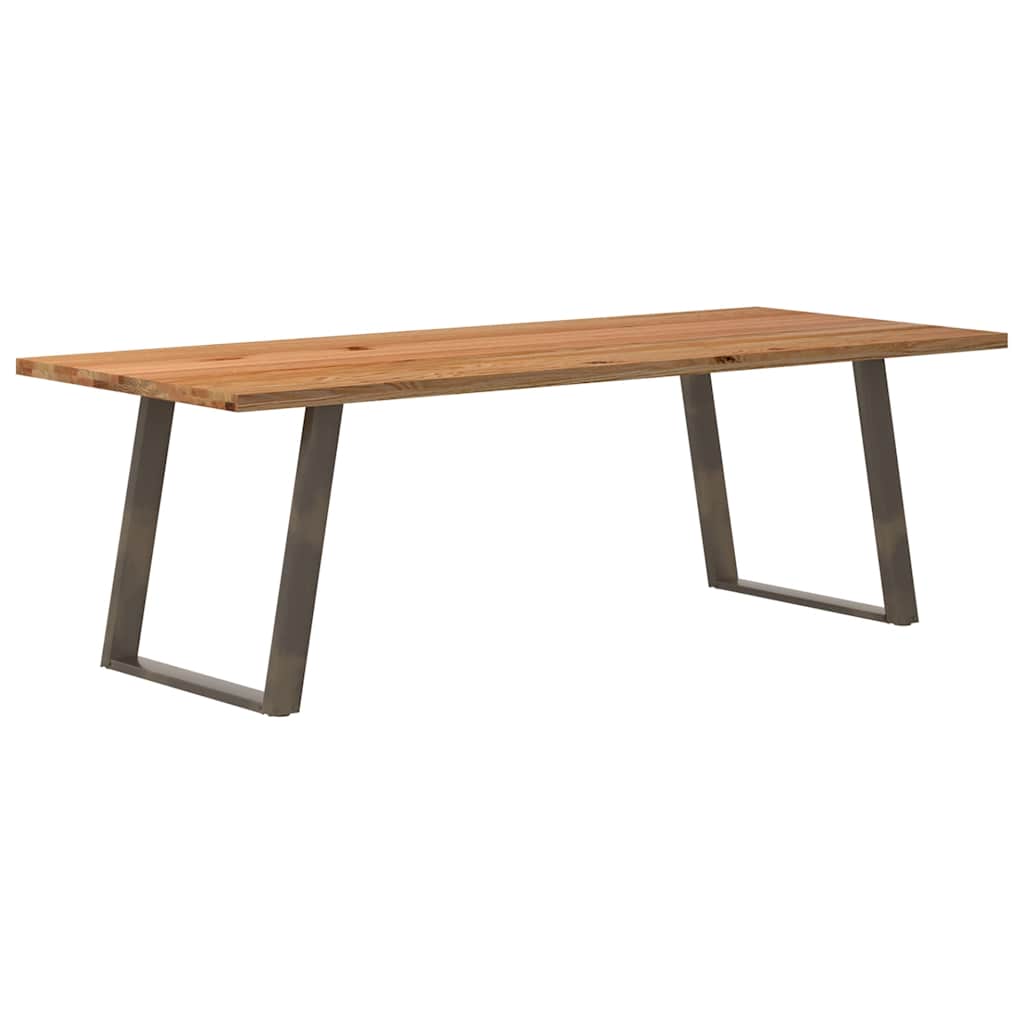 Table en Bois de Chêne et Pied Anthracite-100 cm-240 cm-1-La-Fabrique-Industrielle