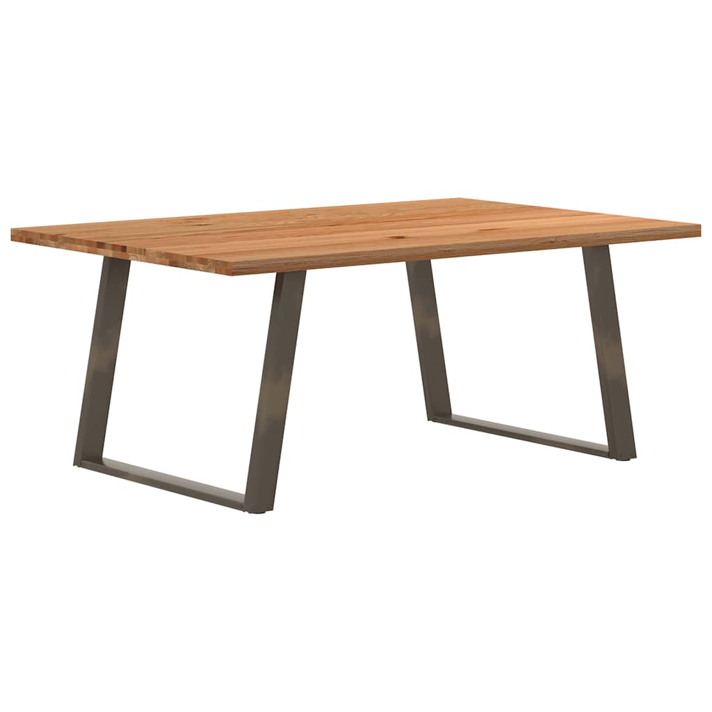 Table en Bois de Chêne et Pied Anthracite-120 cm-180 cm-1-La-Fabrique-Industrielle