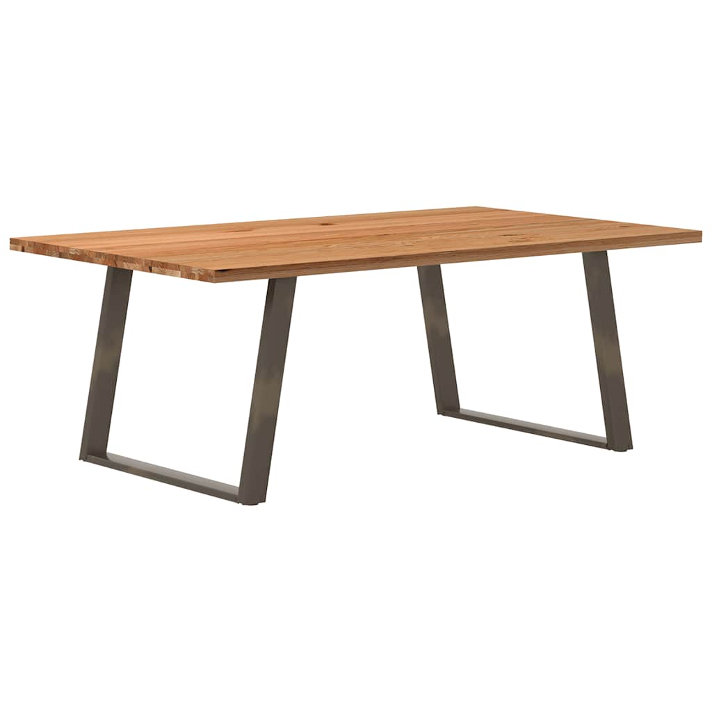 Table en Bois de Chêne et Pied Anthracite-120 cm-200 cm-1-La-Fabrique-Industrielle