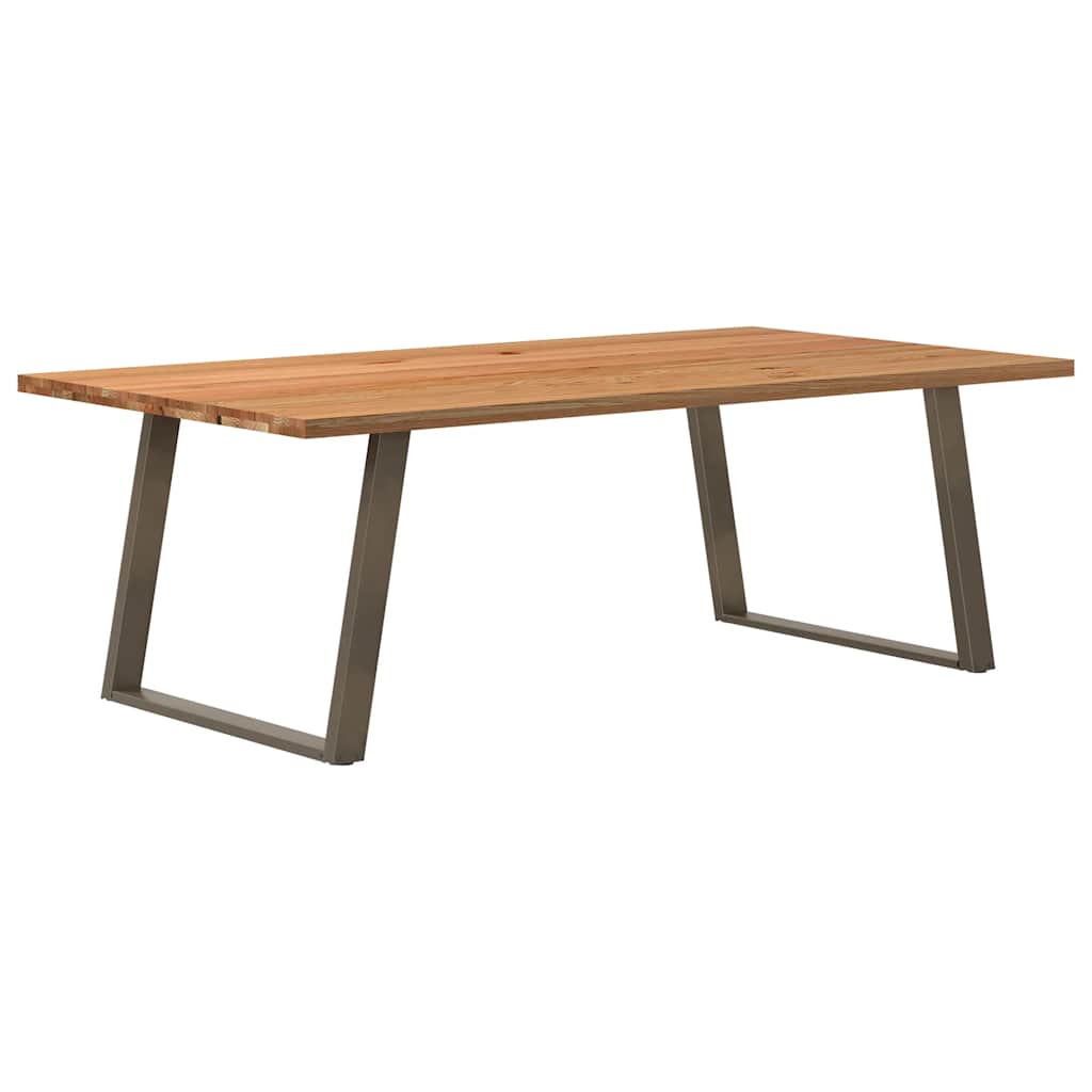 Table en Bois de Chêne et Pied Anthracite-120 cm-220 cm-1-La-Fabrique-Industrielle