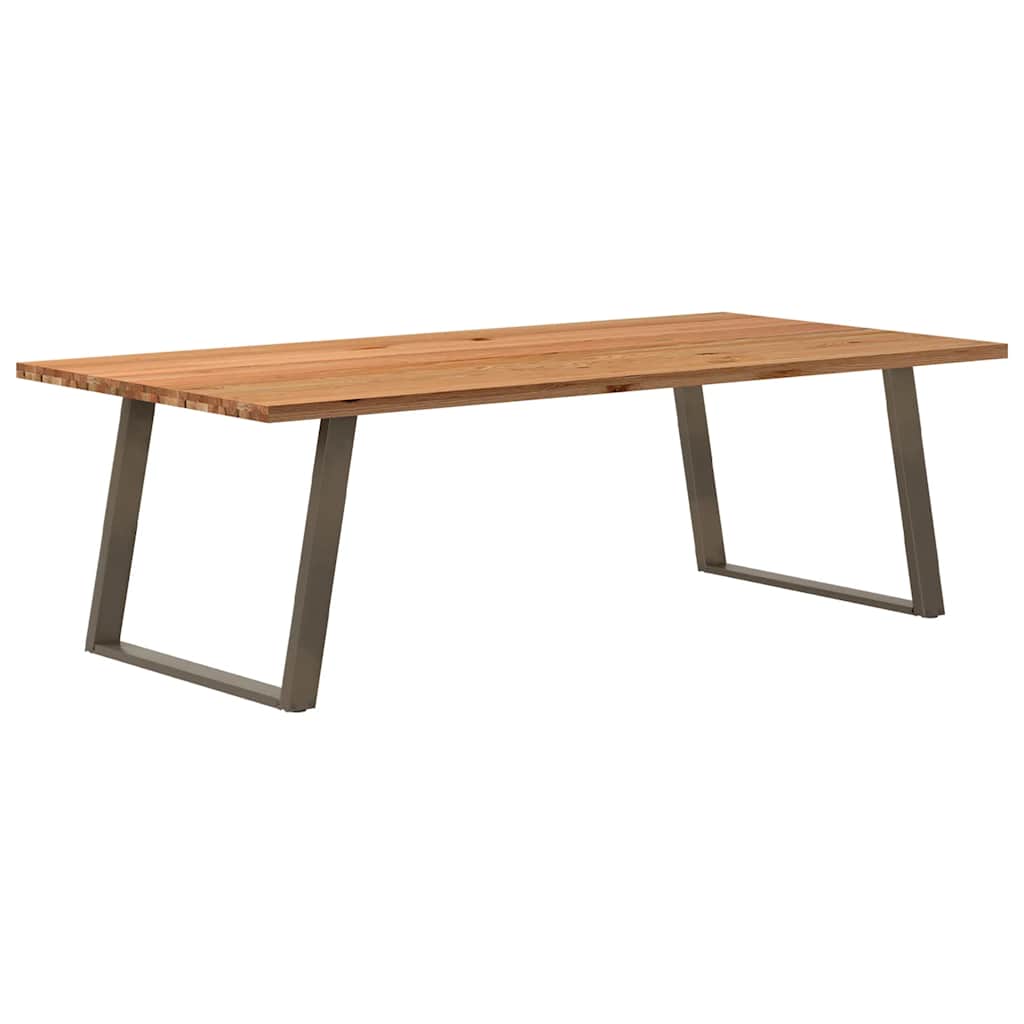 Table en Bois de Chêne et Pied Anthracite-120 cm-240 cm-1-La-Fabrique-Industrielle