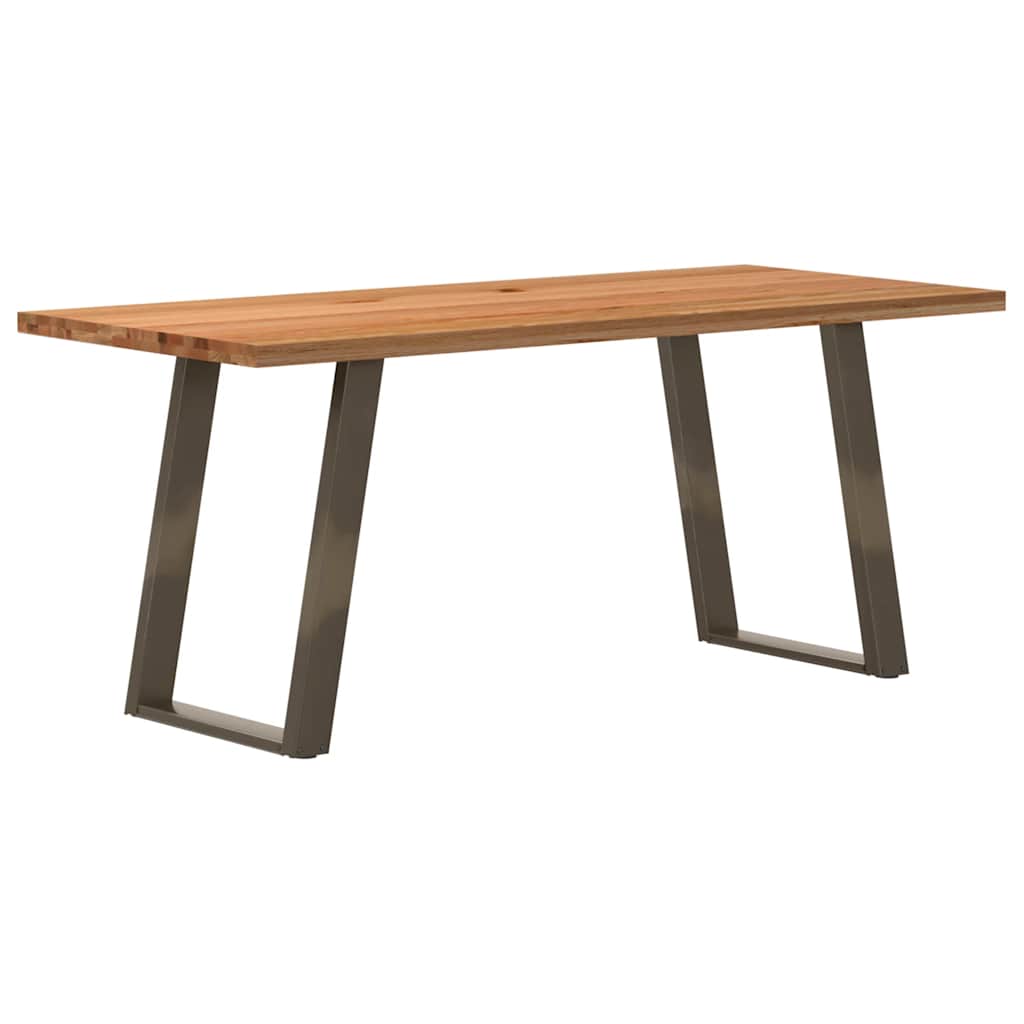 Table en Bois de Chêne et Pied Anthracite-80 cm-180 cm-1-La-Fabrique-Industrielle
