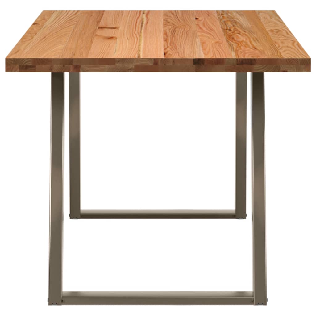 Table en Bois de Chêne et Pied Anthracite-La-Fabrique-Industrielle