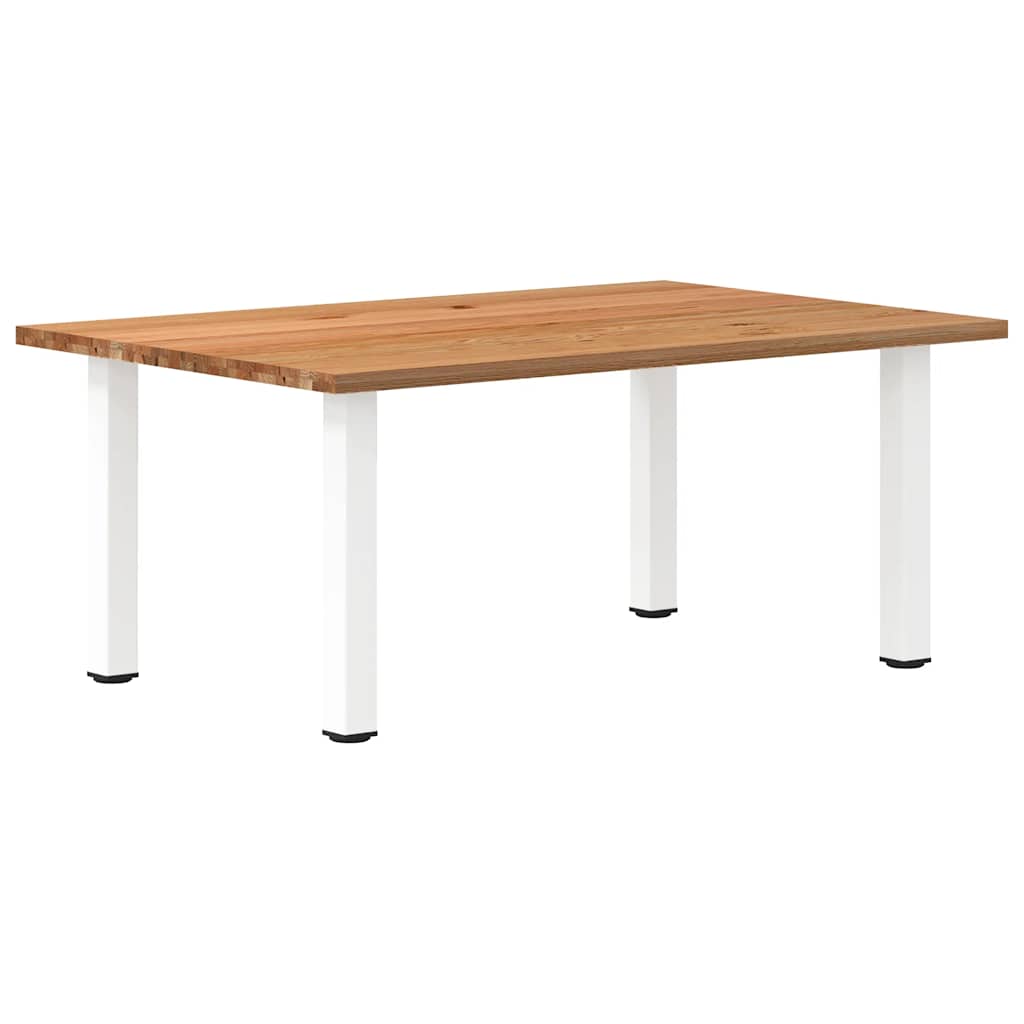 Table en Bois de Chêne et Pieds Blancs-120 cm-180 cm-1-La-Fabrique-Industrielle