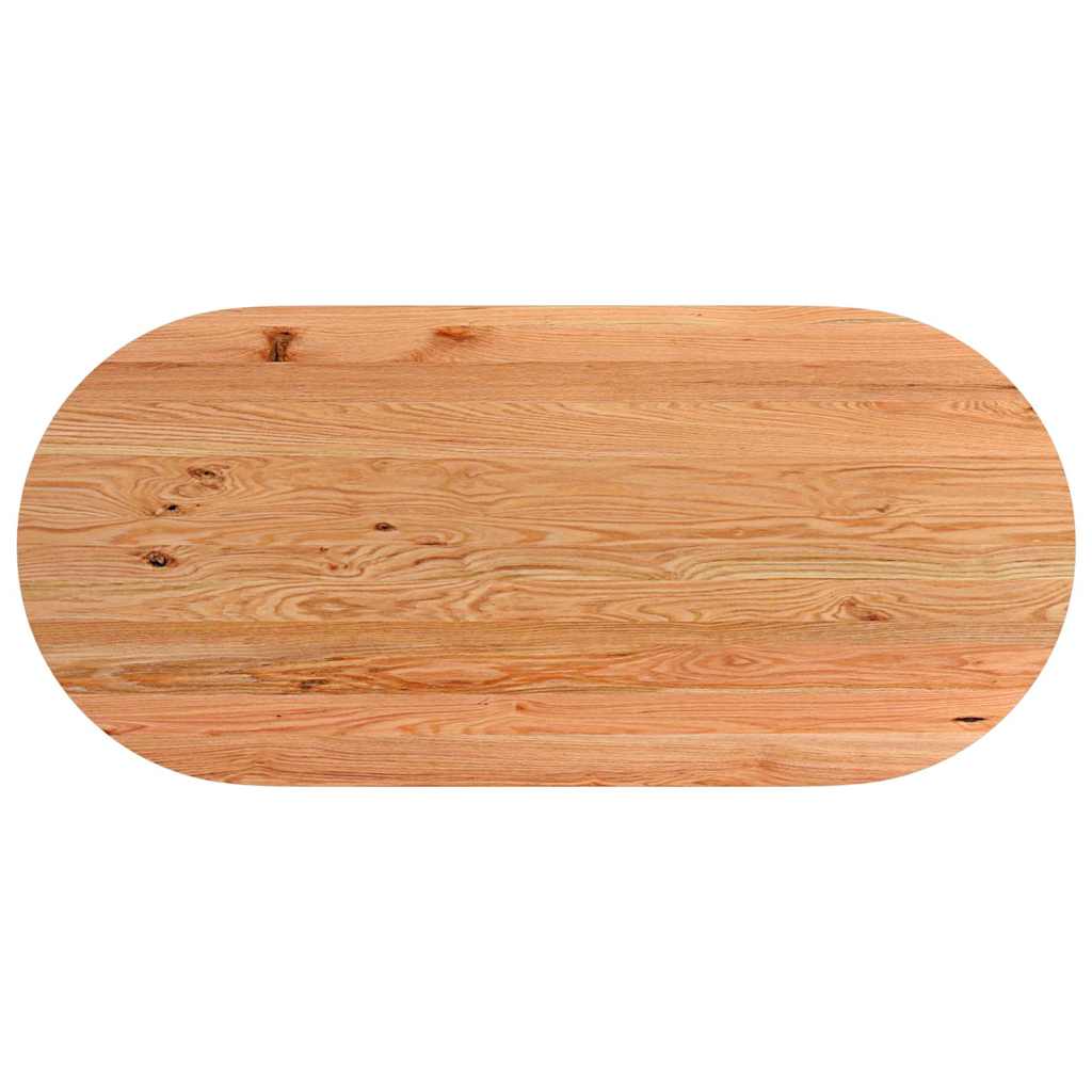 Table en Bois de Chêne et Pieds Métal Blanc-La-Fabrique-Industrielle