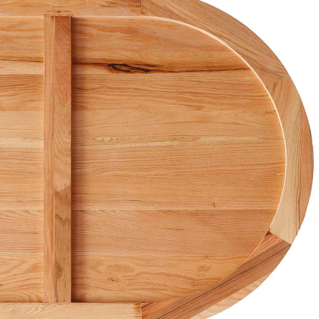Table en Bois de Chêne et Pieds Métal Blanc-La-Fabrique-Industrielle