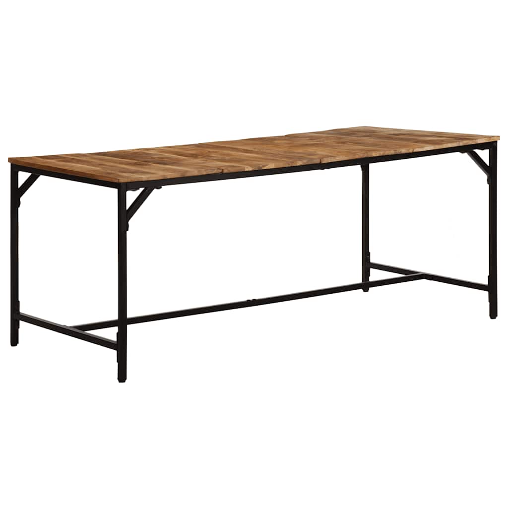 Table en Bois de Manguier Brut & Massif et Fer-1-180 x 90 x 75 cm-La-Fabrique-Industrielle