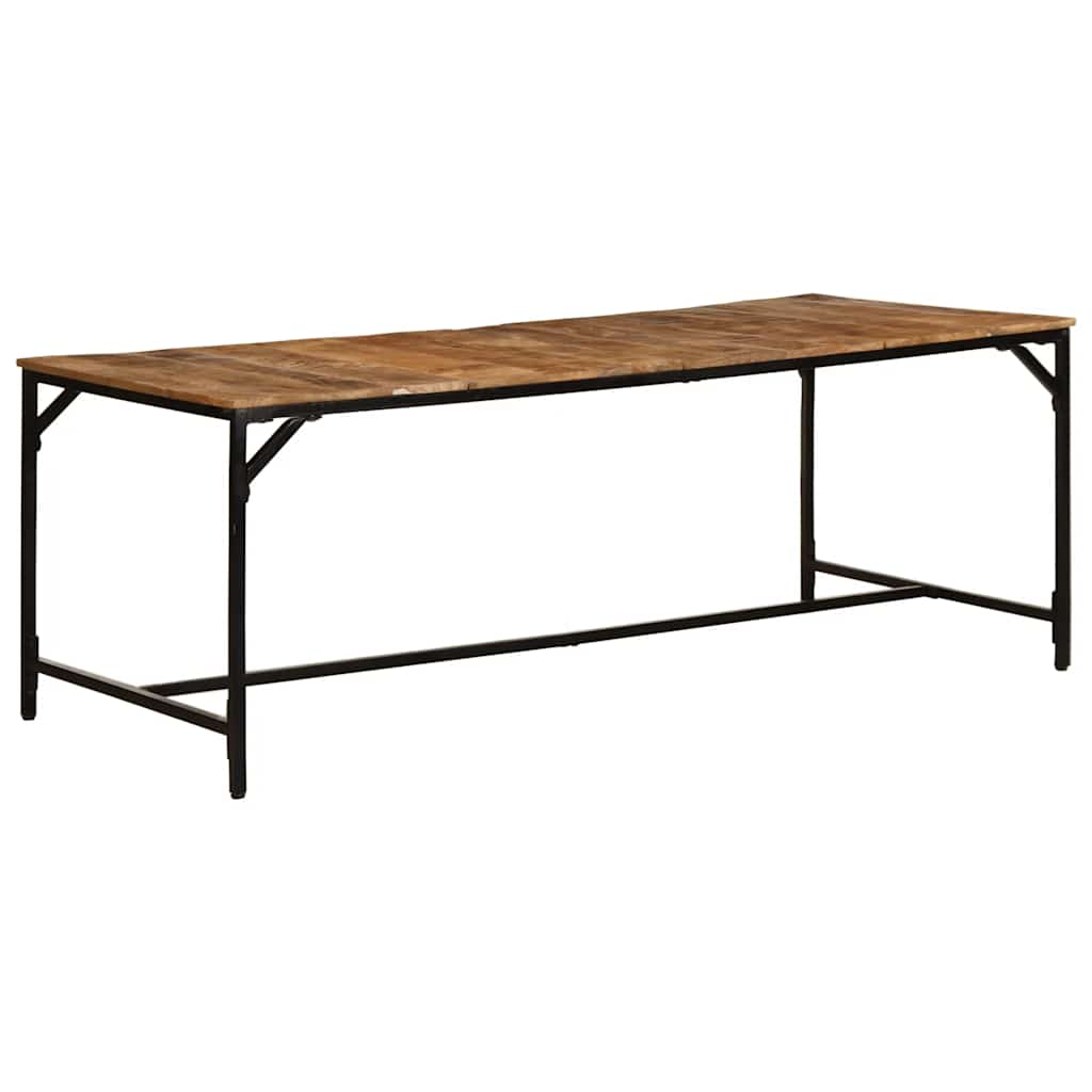 Table en Bois de Manguier Brut & Massif et Fer-1-200 x 100 x 75 cm-La-Fabrique-Industrielle