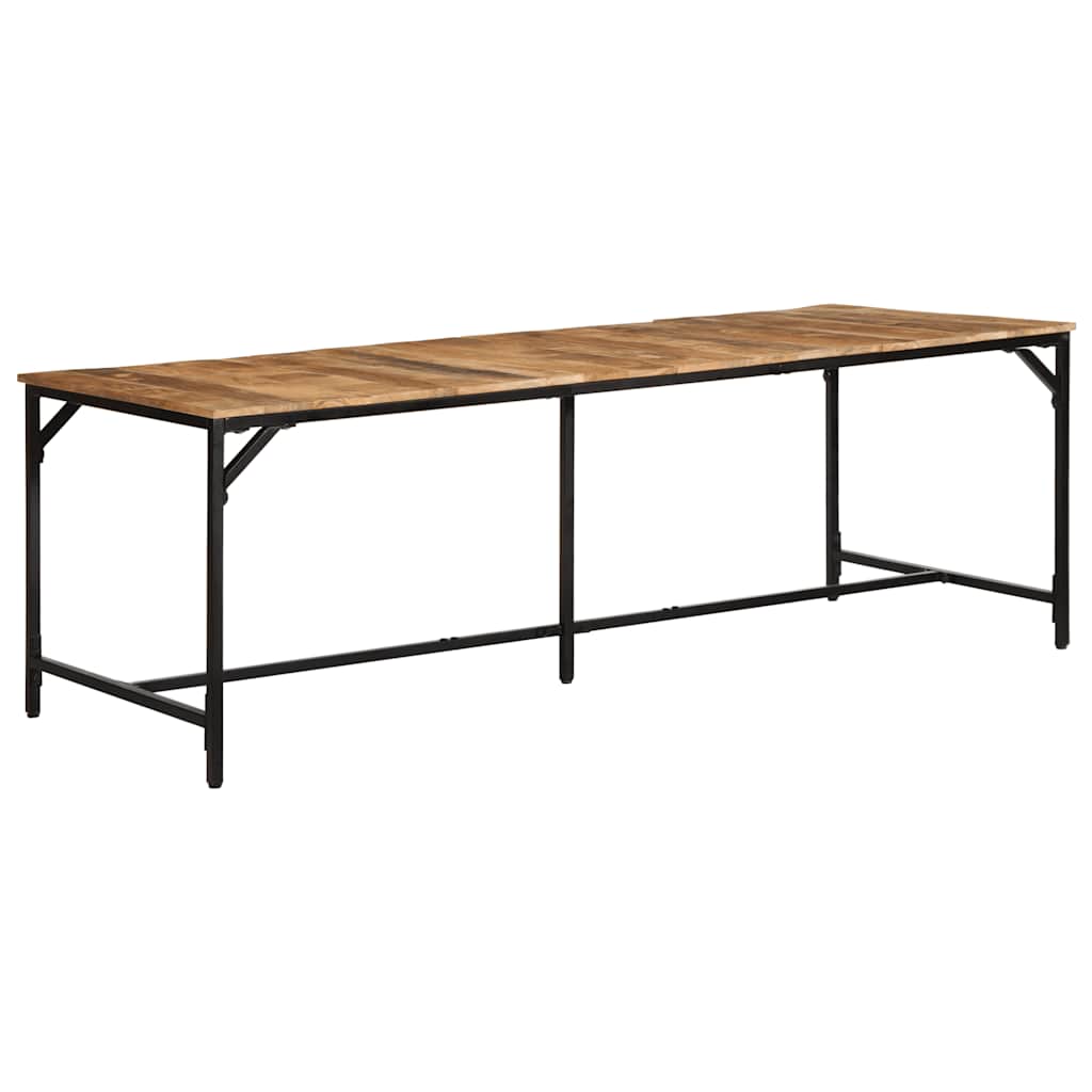 Table en Bois de Manguier Brut & Massif et Fer-1-220 x 90 x 75 cm-La-Fabrique-Industrielle