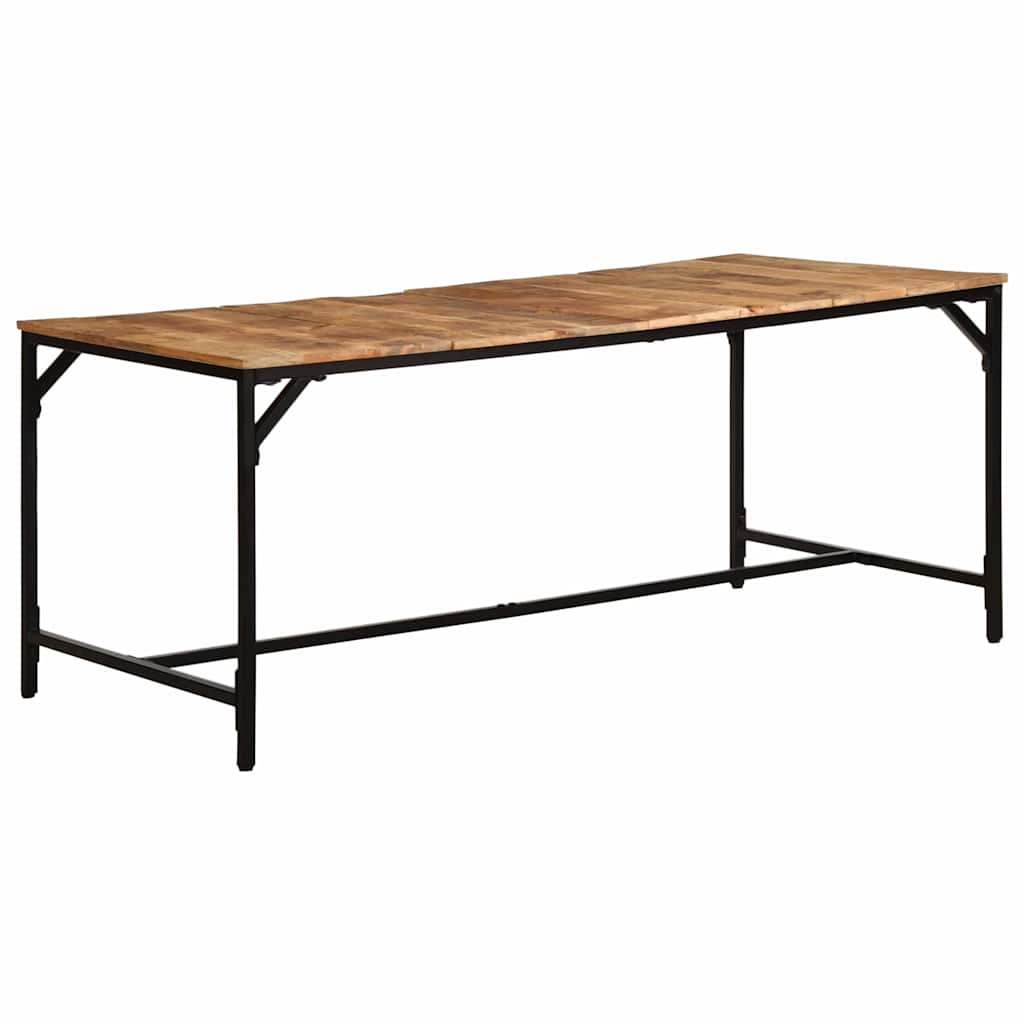 Table en Bois de Manguier Brut & Massif et Fer-La-Fabrique-Industrielle
