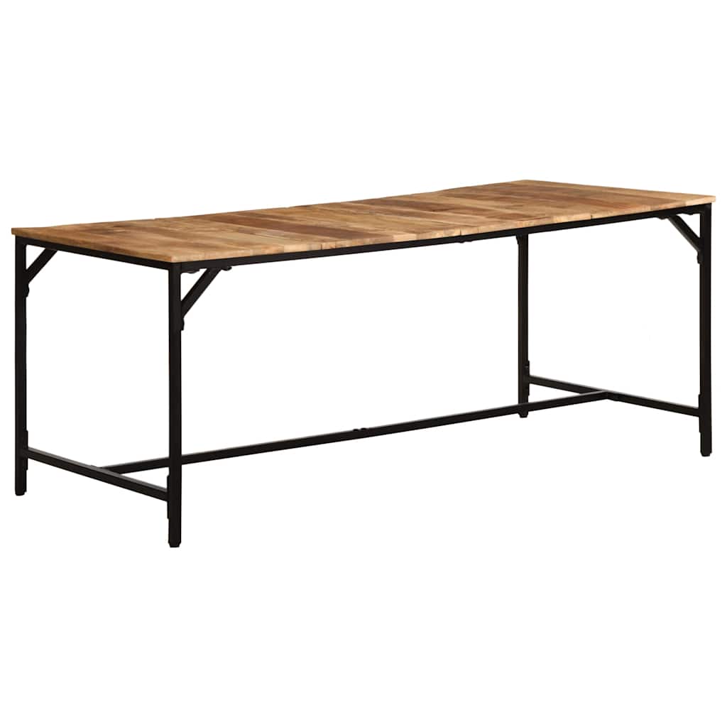 Table en Bois de Manguier Brut & Massif et Fer-La-Fabrique-Industrielle