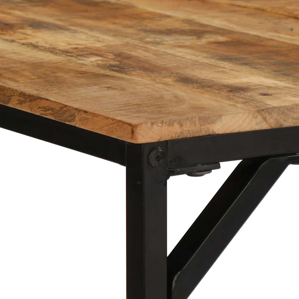 Table en Bois de Manguier Brut & Massif et Fer-La-Fabrique-Industrielle