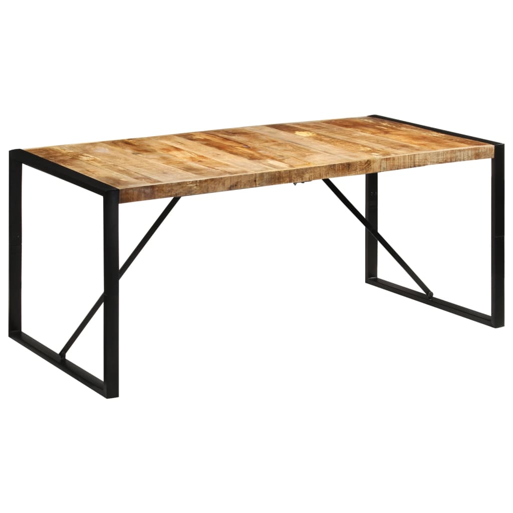 Table en Bois de Manguier et Acier 180x90-Marron-175 cm-1-La-Fabrique-Industrielle