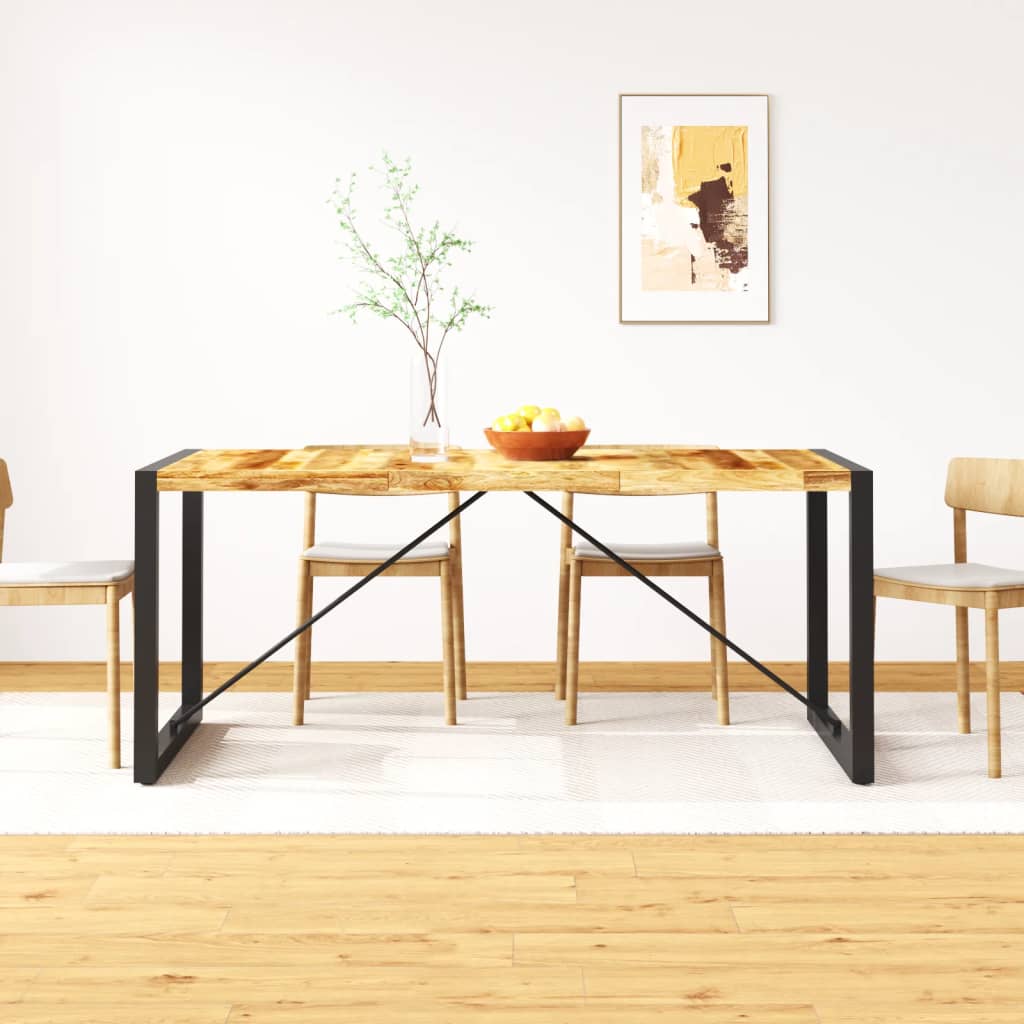 Table en Bois de Manguier et Acier 180x90-Marron-180 cm-1-La-Fabrique-Industrielle