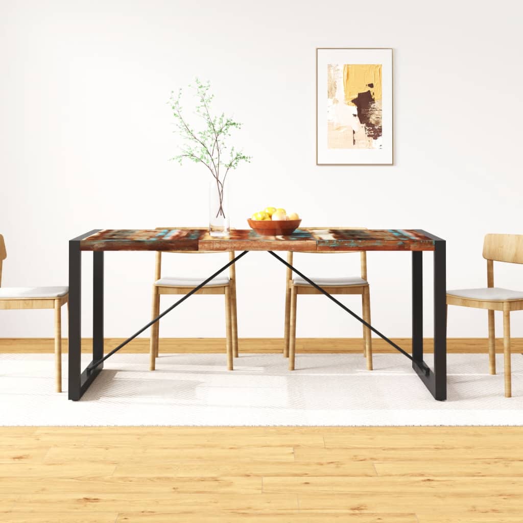 Table en Bois de Manguier et Acier 180x90-Multicolore-180 cm-1-La-Fabrique-Industrielle