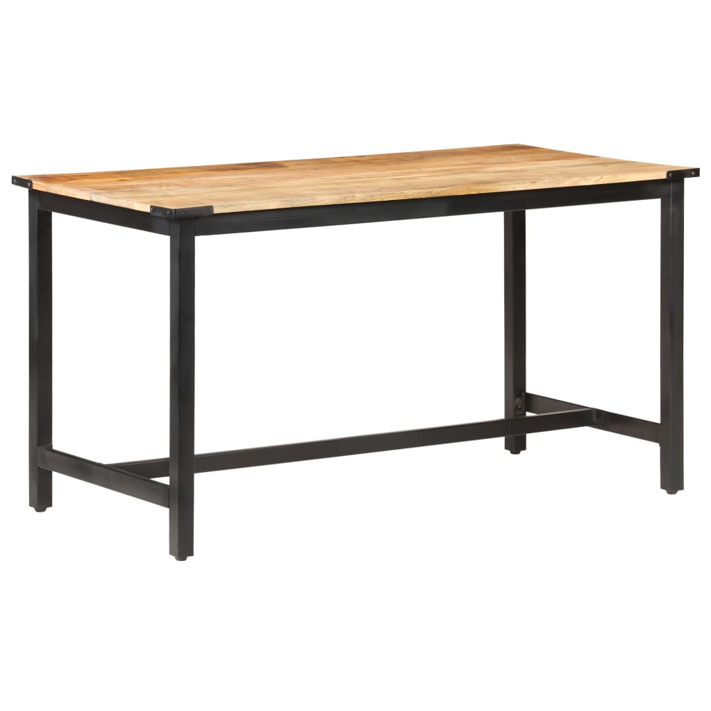 Table en Bois de Manguier et Acier Noir-1-140 x 70 x 76 cm-La-Fabrique-Industrielle