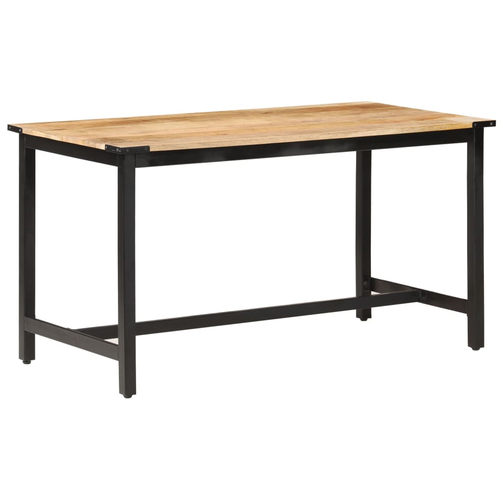 Table en Bois de Manguier et Acier Noir-La-Fabrique-Industrielle