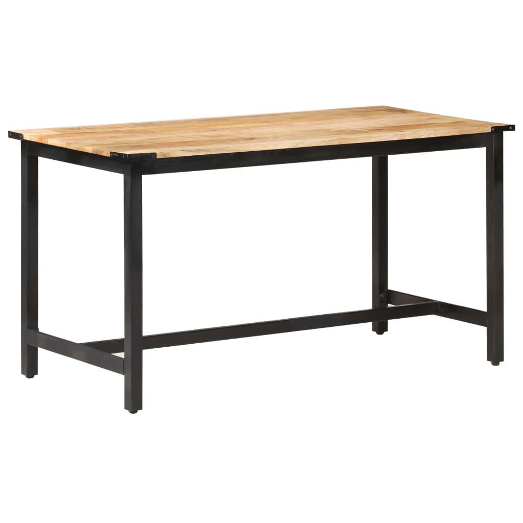 Table en Bois de Manguier et Acier Noir-La-Fabrique-Industrielle