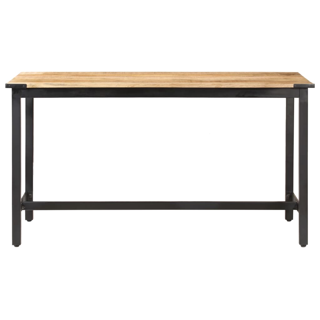 Table en Bois de Manguier et Acier Noir-La-Fabrique-Industrielle