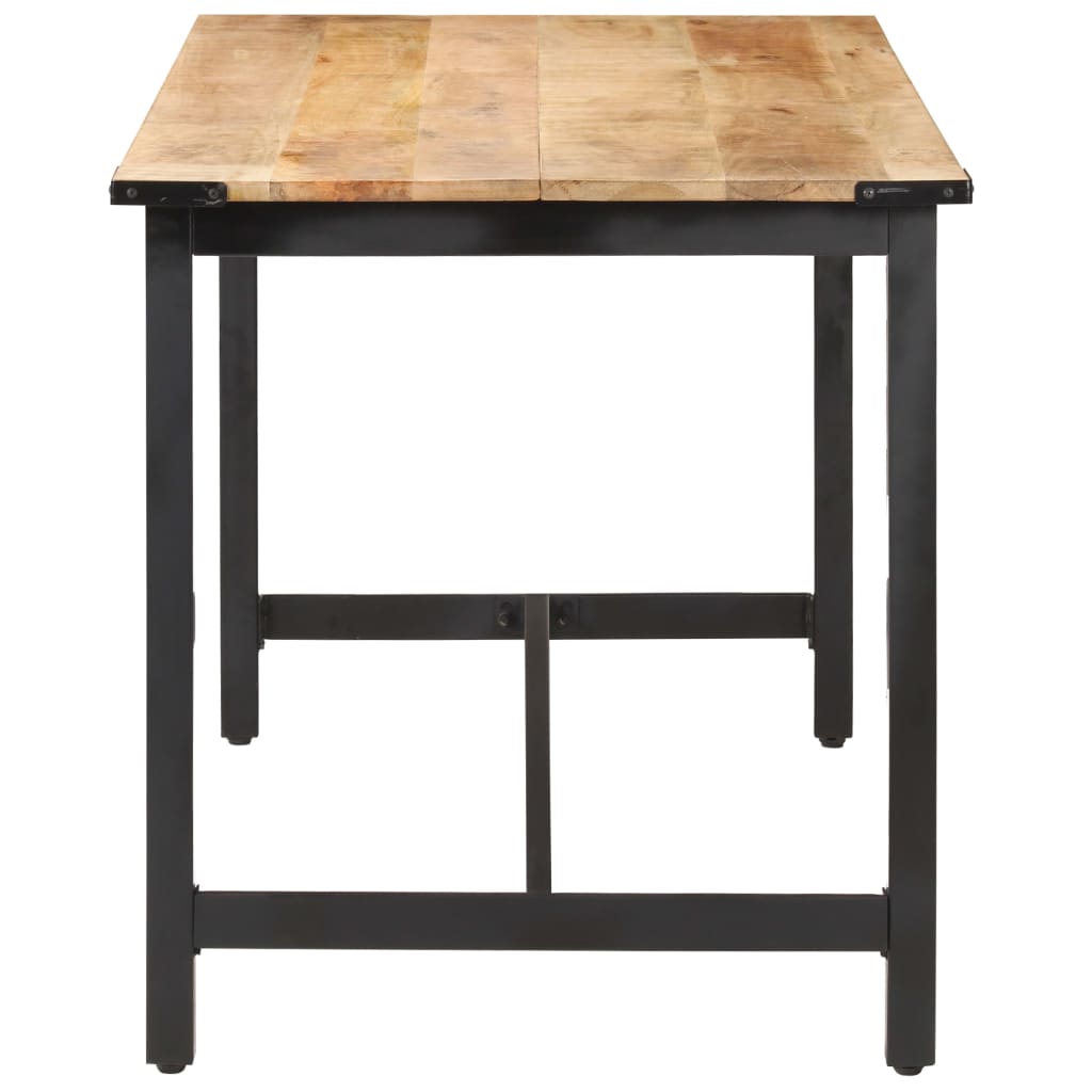 Table en Bois de Manguier et Acier Noir-La-Fabrique-Industrielle