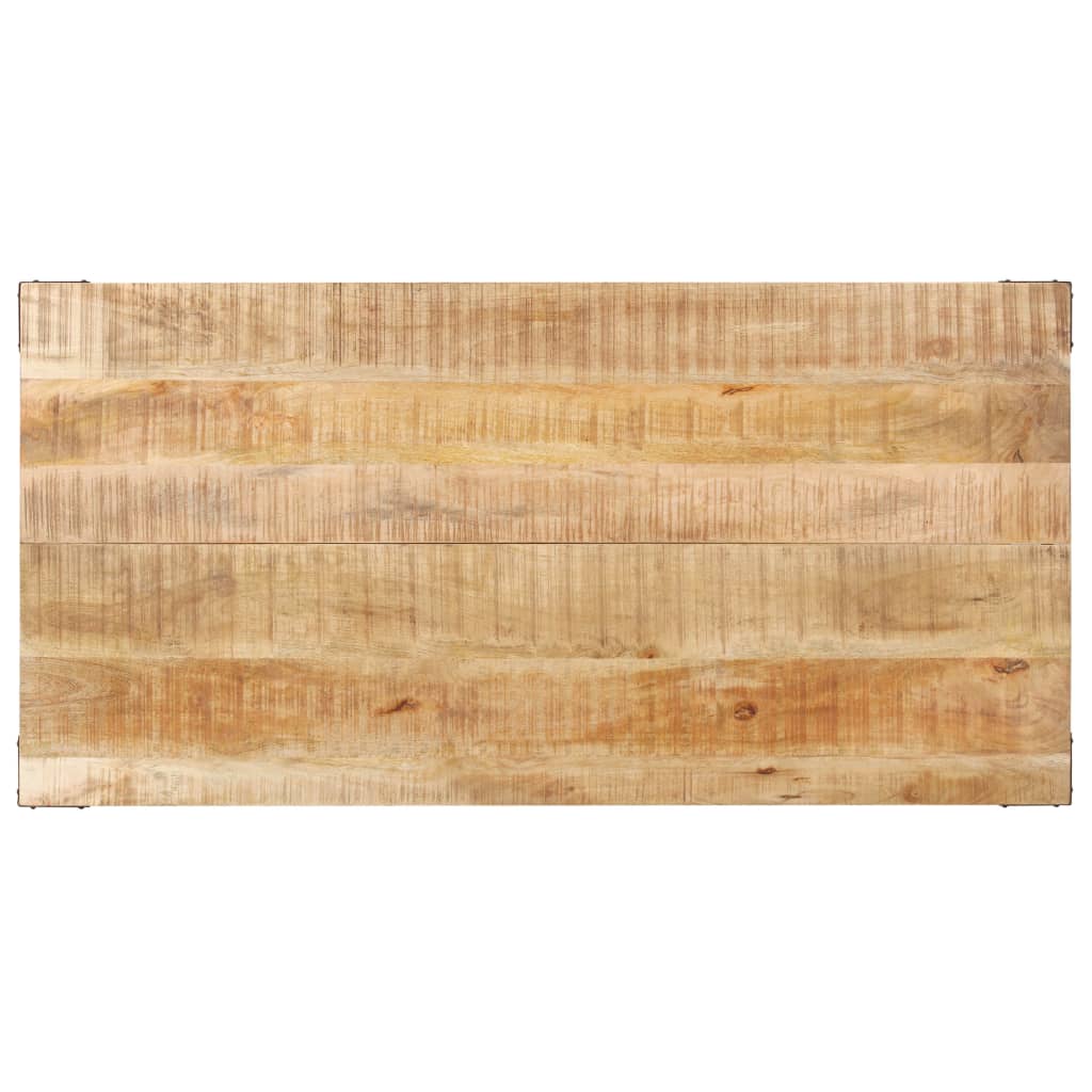 Table en Bois de Manguier et Acier Noir-La-Fabrique-Industrielle