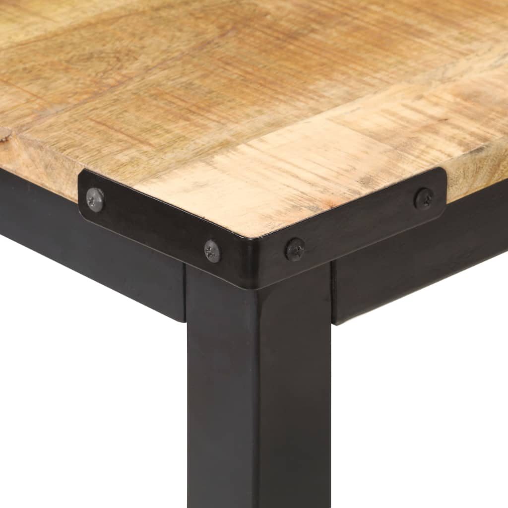 Table en Bois de Manguier et Acier Noir-La-Fabrique-Industrielle