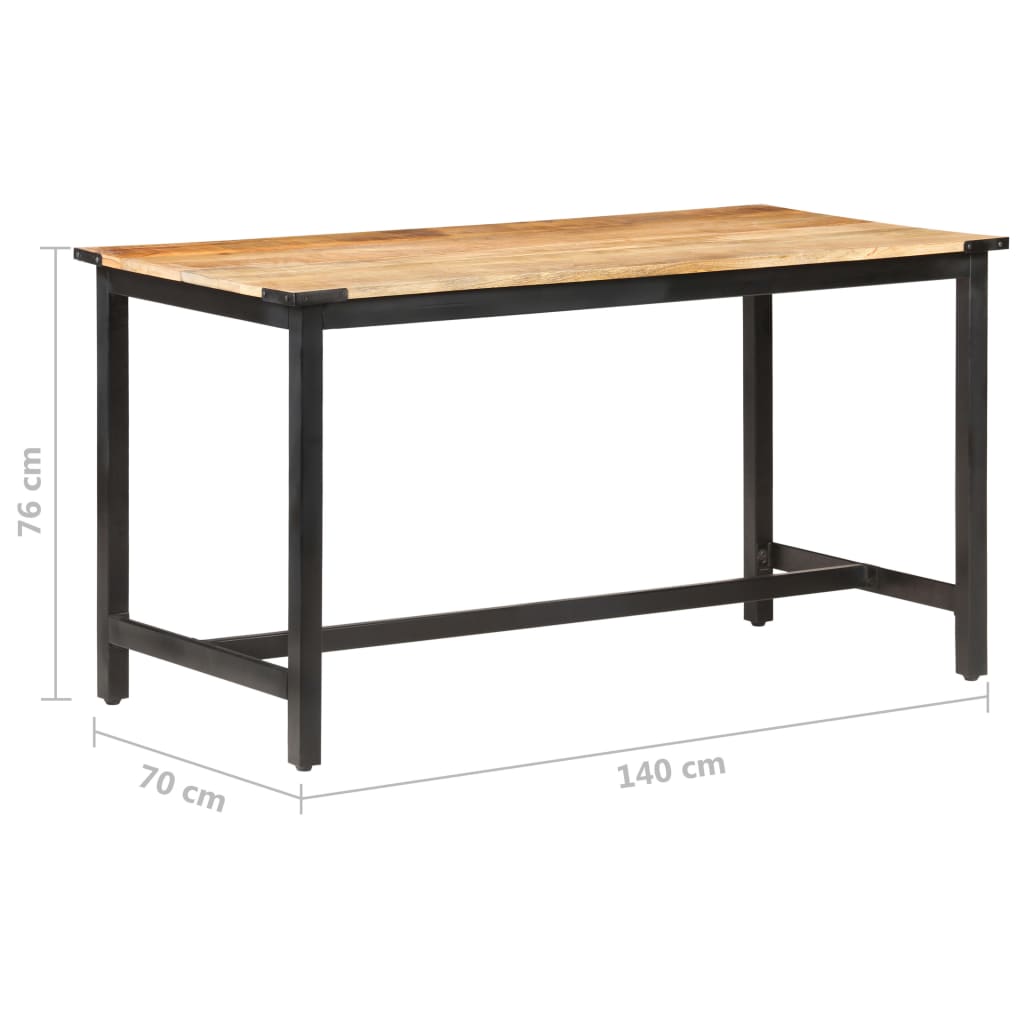 Table en Bois de Manguier et Acier Noir-La-Fabrique-Industrielle