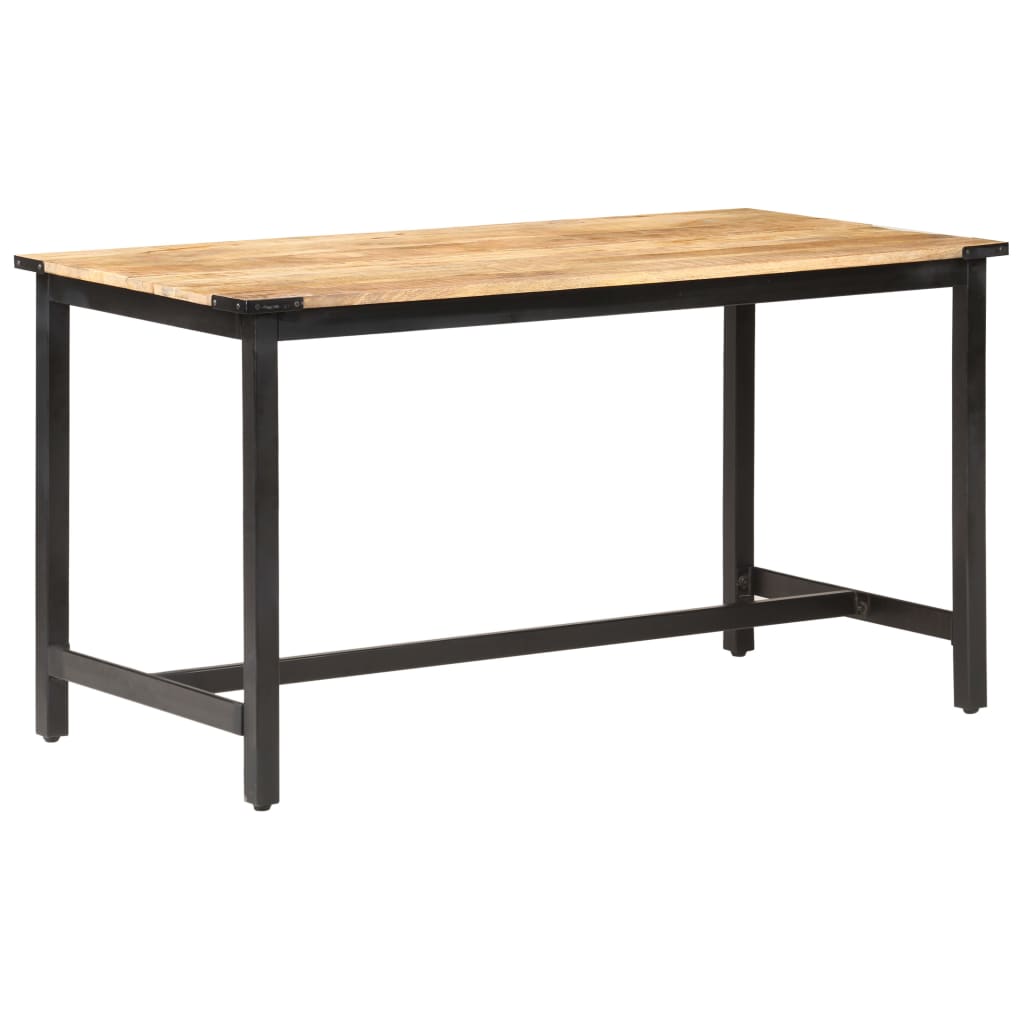 Table en Bois de Manguier et Acier Noir-La-Fabrique-Industrielle