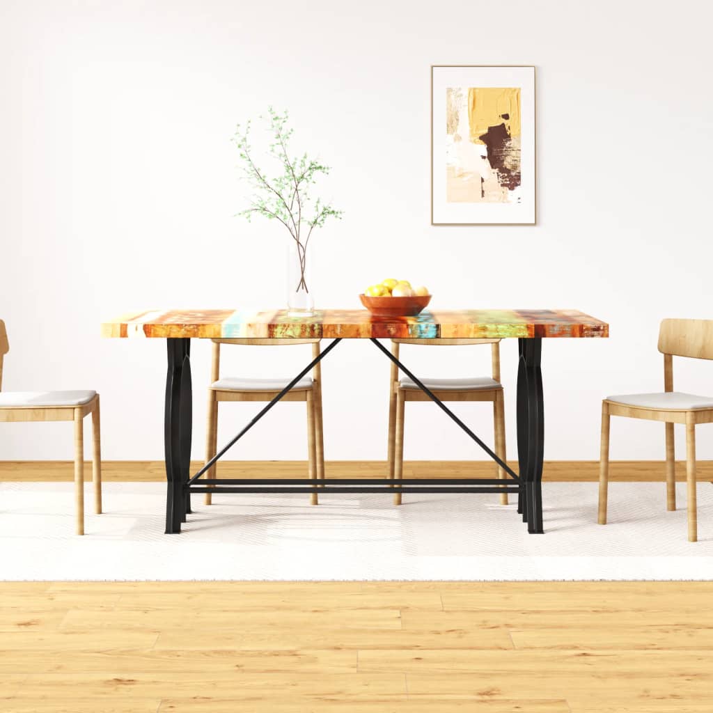 Table en Bois de Manguier et Pieds en Métal Design-Multicolore-1-La-Fabrique-Industrielle
