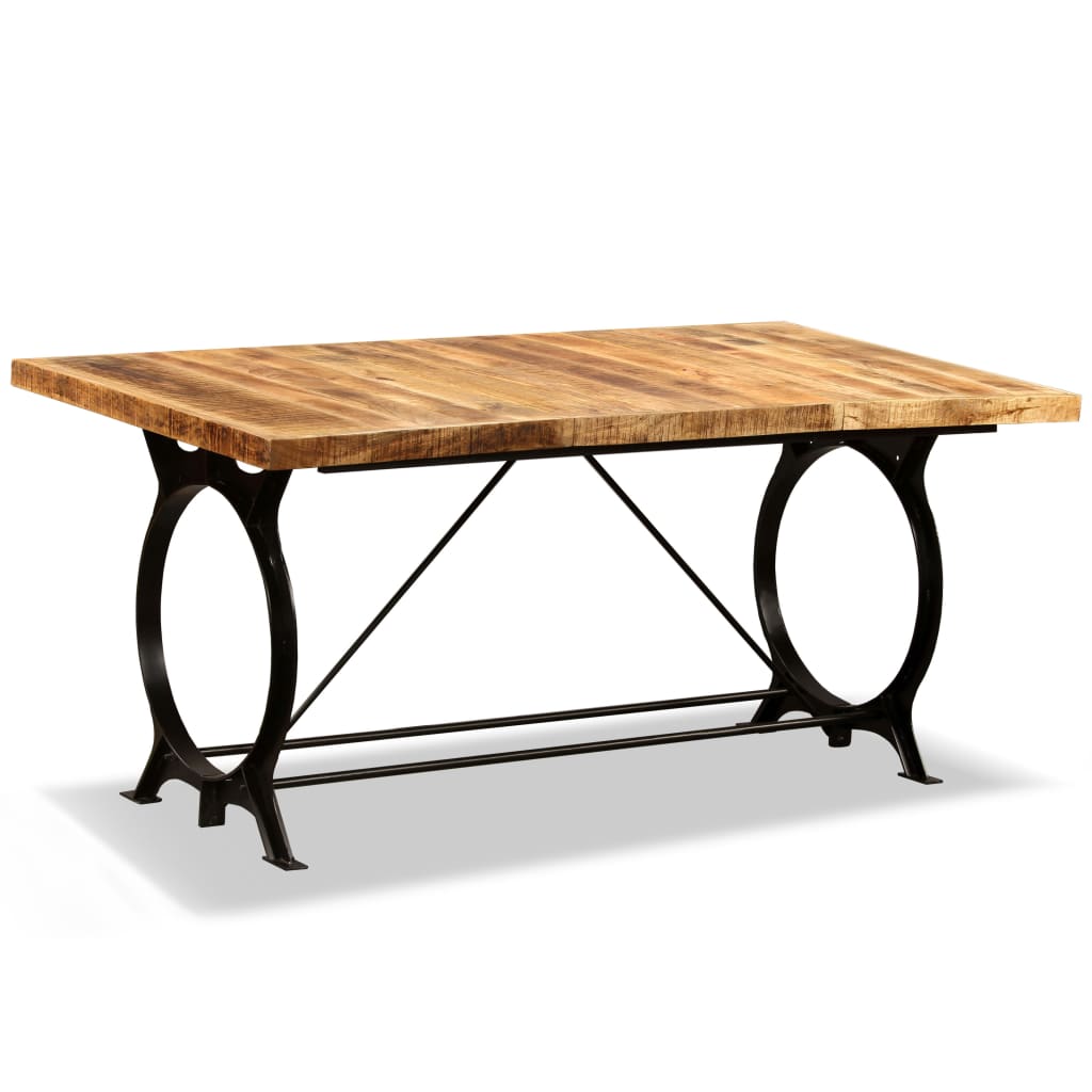 Table en Bois de Manguier et Pieds en Métal Design-La-Fabrique-Industrielle